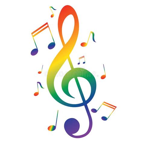 Colorful Musical Notes stock vector. Illustration of music - 91331175