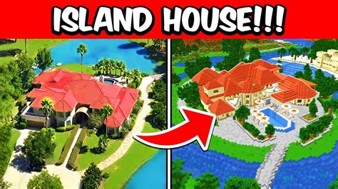 I Built My ISLAND House In MINECRAFT! - YouTube