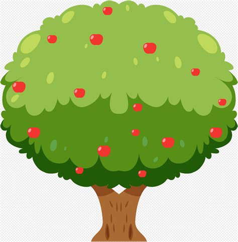 Cartoon children animation apple tree vector material png image_picture free download 400352139 ...