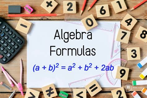 Algebra Formulas | Learn with examples | Math Tutor