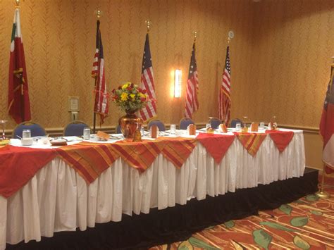 Redan High school JROTC head table setup...just enough of a presentation for a High school ...