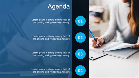 Agenda PPT Templates And Google Slides Themes with Four Node