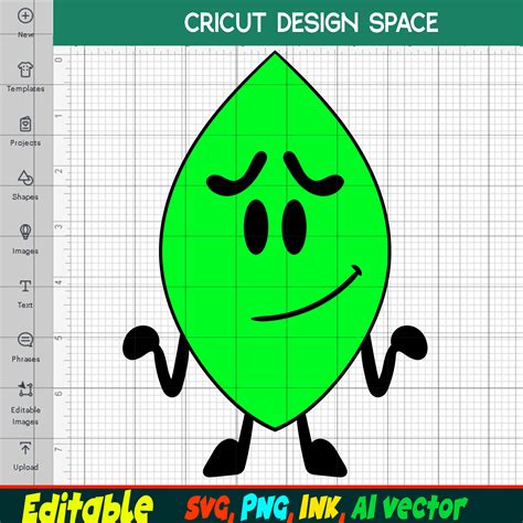 Editable Bfdi Leafy SVG, Bfdi Leafy Png Leafy Coloring pages | Inspire Uplift