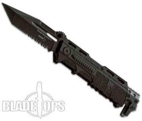 Boker Plus Kalashnikov Tactical Knife, Black Tanto Point Combo Blade