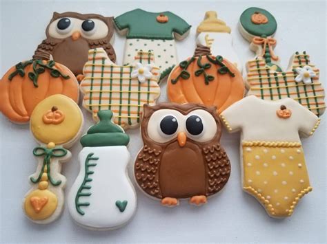 Fall Sugar Cookies Fall Baby Shower Autumn Baby Shower Owl - Etsy