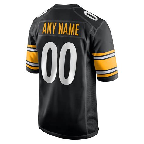 Men's Pittsburgh Steelers Nike Black Game Custom Player Jersey