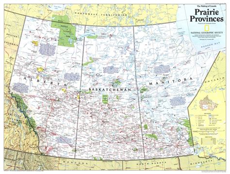 Prairie Provinces Map Side 1 1994 | Maps.com.com