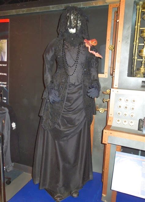 Diana Rigg's Mrs. Gillyflower costume and console prop from Doctor Who's The Crimson Horror ...