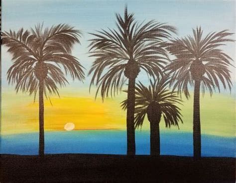 Hawaiian Sunset – Paint and Sip – Painting and Vino