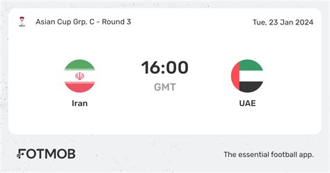 Iran vs UAE - live score, predicted lineups and H2H stats.