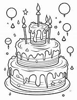 50 Happy Birthday Coloring Pages Fun Printable Sheets sketch template