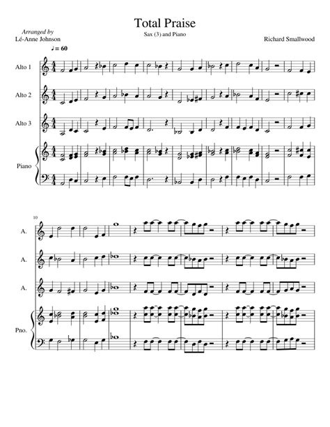 Total Praise Sheet music for Piano, Alto (Mixed Quartet) | Musescore.com