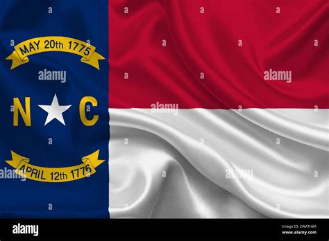 High detailed flag of North Carolina. North Carolina state flag ...