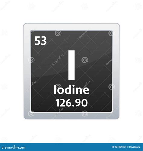 I Symbol. Iodine Chemical Element Stock Photography | CartoonDealer.com ...