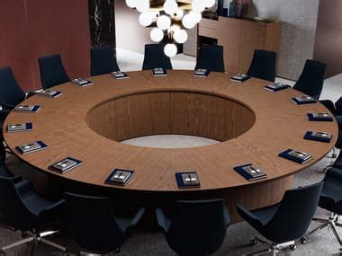 BESPOKE CONFERENCE TABLES | Round meeting table By PROF