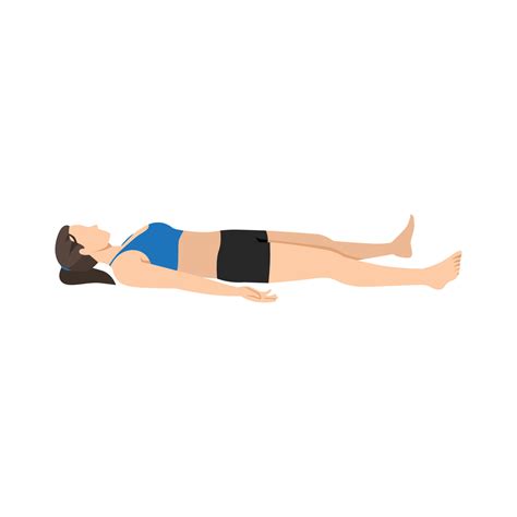 Woman doing Shavasana or Corpse Pose. Yoga Practice exercise. 5178391 ...