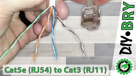 Cat5e to Cat3(RJ11): Convert an exiting Cat5e cable into a phone line ...