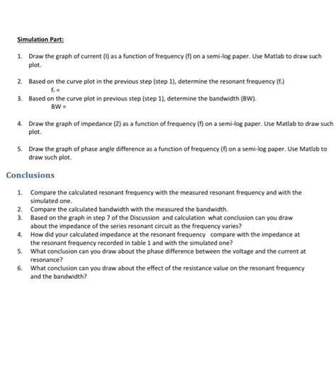 Solved Experiment No. 4 Series Resonant Circuit Objectives | Chegg.com