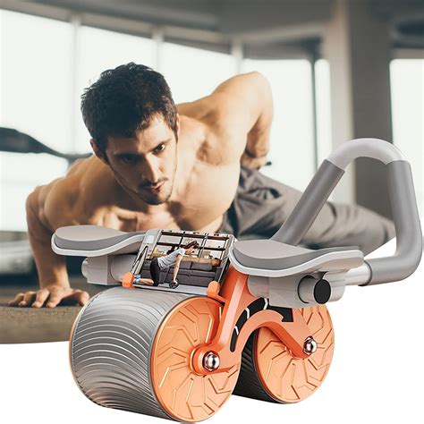 Automatic Wheel Automatic Rebound Roller Elbow Support Silence Abdominal Wheel Trainer for Home ...