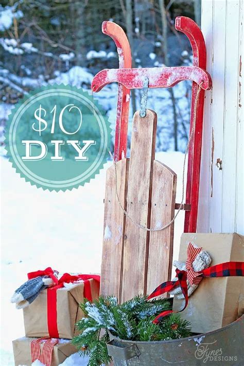 Vintage DIY Wooden Sled | Canada DIY | Fynes Designs | Diy wooden sled, Christmas projects ...