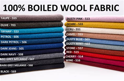 100% Boiled Wool Fabric by Half Yard - Etsy Canada