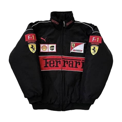 Ferrari Vintage Black Racing Jacket