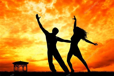 Couple dancing at sunset Stock Photo by ©adrenalina 35002511