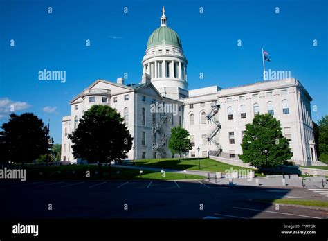 Historic Maine State Capitol Building, Augusta Maine, the state capital ...