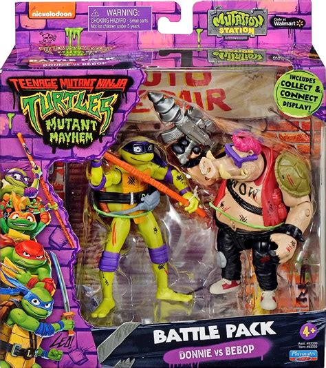 Playmates Toys - Teenage Mutant Ninja Turtles: Mutant Mayhem - Donnie vs. Bebop Battle Pack