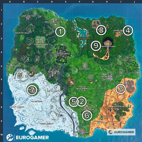 Fortnite secret Battle Star locations from Season X loading screens explained | Eurogamer.net