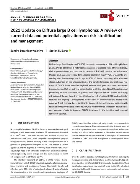 American Journal of Hematology: Annual Clinical Updates in Hematologic ...