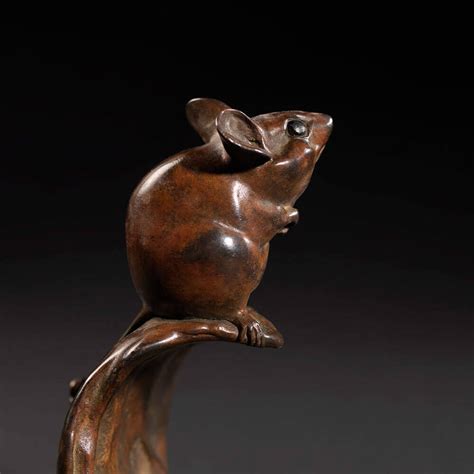 Wood Mouse - Ltd Edition Bronze Sculpture by Nick Bibby