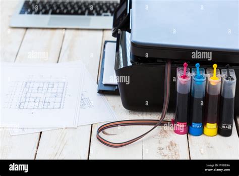 Printer, copier, scanner. Office table Stock Photo - Alamy