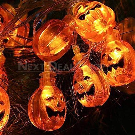 Solar Powered Halloween Jack-O-Lantern String Lights – nextdealshop.com