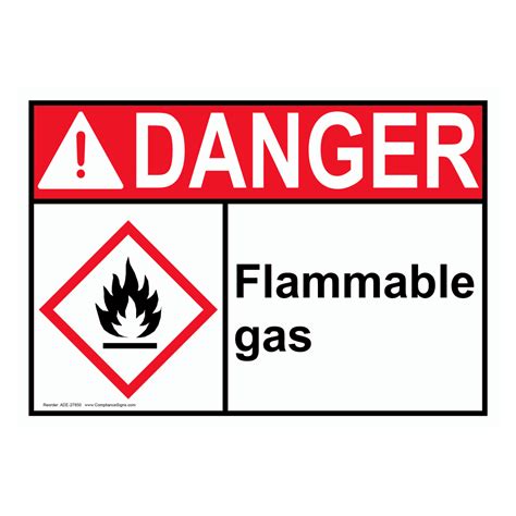 Flammable Gas - Gas Inflamable Sign ADB-27850 Hazmat Flammable