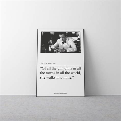 Casablanca Film Print, Movie Quote Poster - Etsy