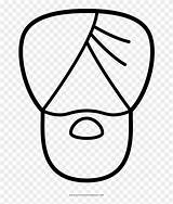 Download Turban Coloring Page  Line Art Clipart Png PikPng sketch template