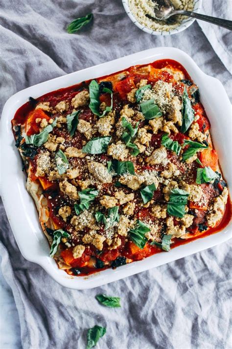 Vegan Butternut Squash and Kale Lasagna - Making Thyme for Health