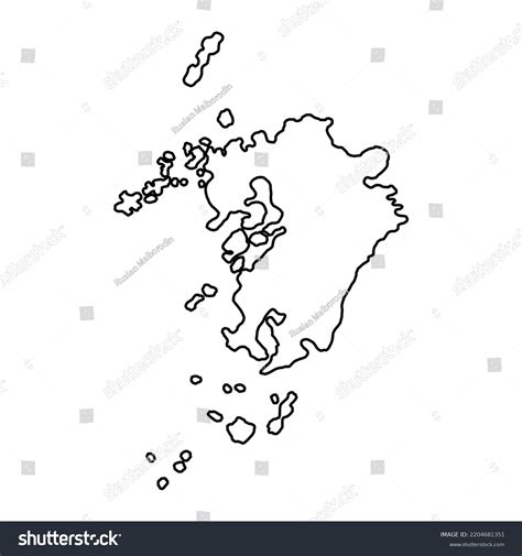 Kyushu Map Japan Region Vector Illustration Stock Vector (Royalty Free ...