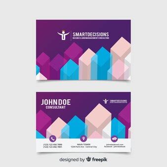 Free Vector | Modern business card template with geometric shapes