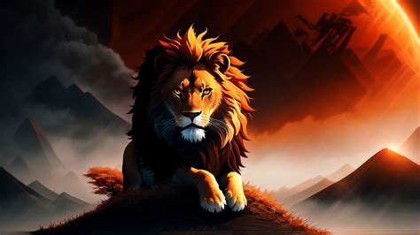 Wallpaper : Stable Diffusion, 4k, ai art, lion, digital art, illustration, animals 3840x2160 ...