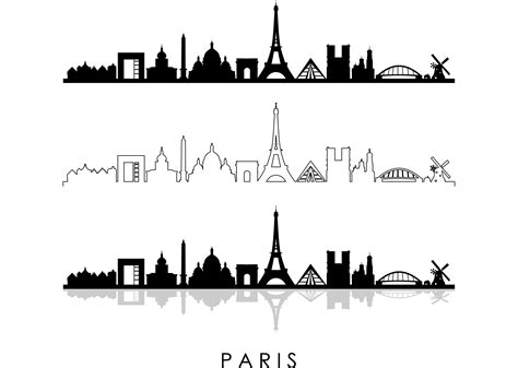 Paris Skyline Clipart Image