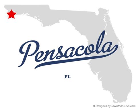 Map of Pensacola, FL, Florida