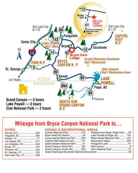 Maps / Directions to Bryce View Lodge | Bryce Canyon Hotel