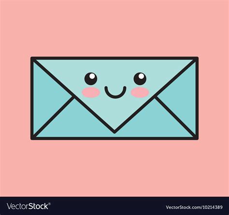 Letter kawaii icon design Royalty Free Vector Image