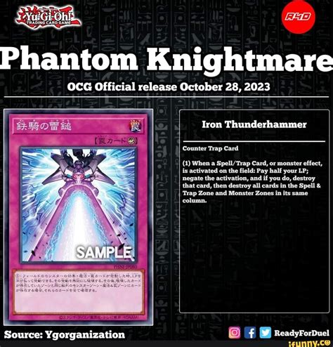 Phantom Knightmare OCG Official release October 28, 2023 Iron Thunderhammer Counter Trap Card (1 ...