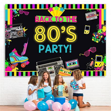 Back to 80's Party Backdrop for photo, 80s backdrop, 80s photo backdrop ...