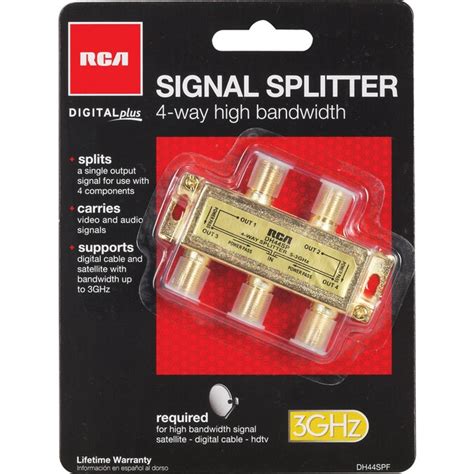 RCA DRP RCA 2.3-GIG 4-WAY SPLITTER in the Video Cable Splitters ...