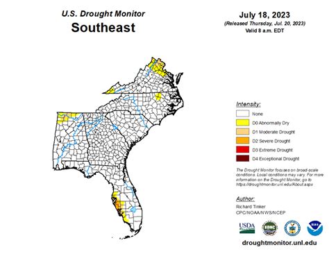 Drought Monitor Update: Decreased Dry Conditions Across Southeast ...