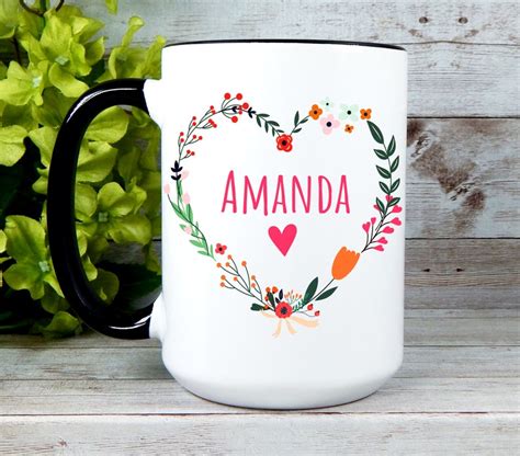 Personalized Mugs For Her Valentines Mug Heart Gifts | Etsy